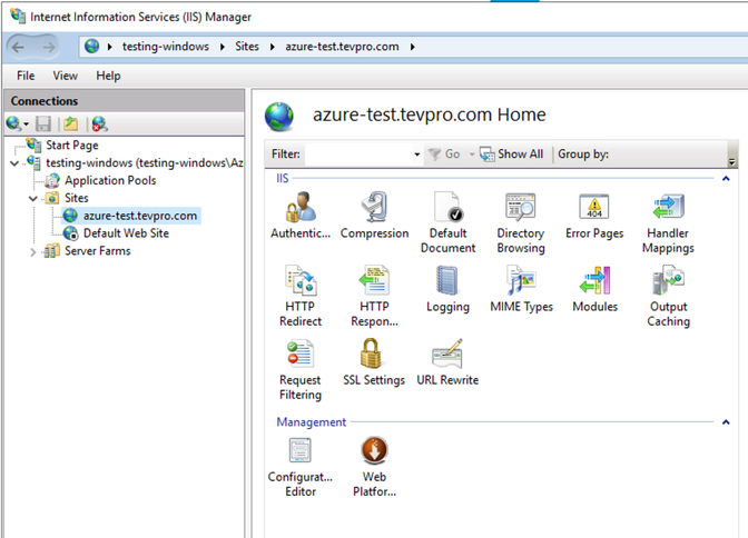 Azure Test Reverse Proxy Server