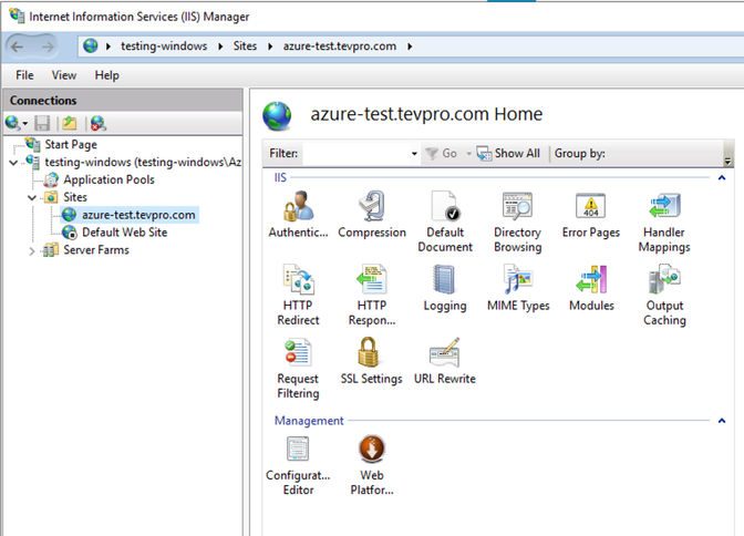 Azure Test Reverse Proxy Server