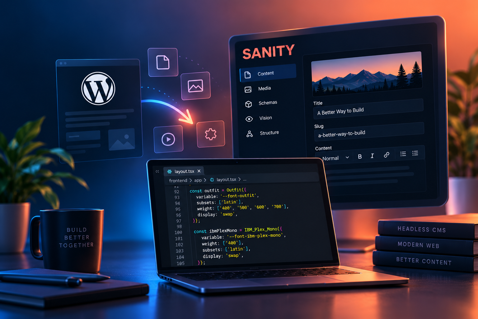 Website redesign computer lap top screen word press logo