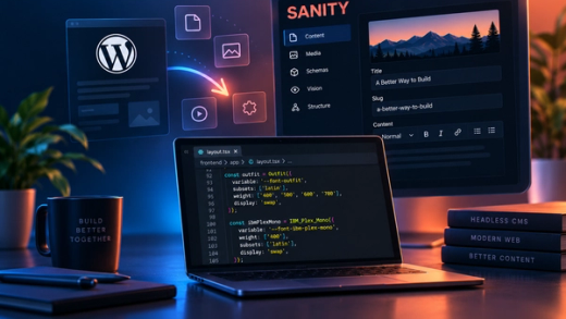 Website redesign computer lap top screen word press logo