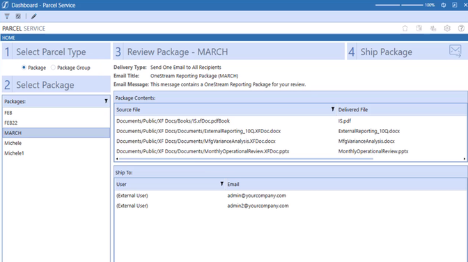 Getting Started with Parcel Services in OneStream
