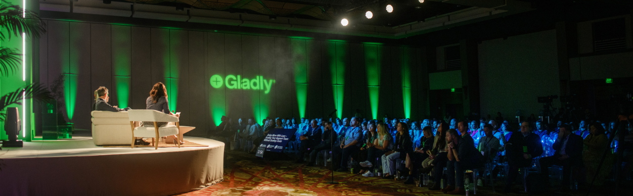 An image of Gladly Connect Live 2024 stage and audience 
