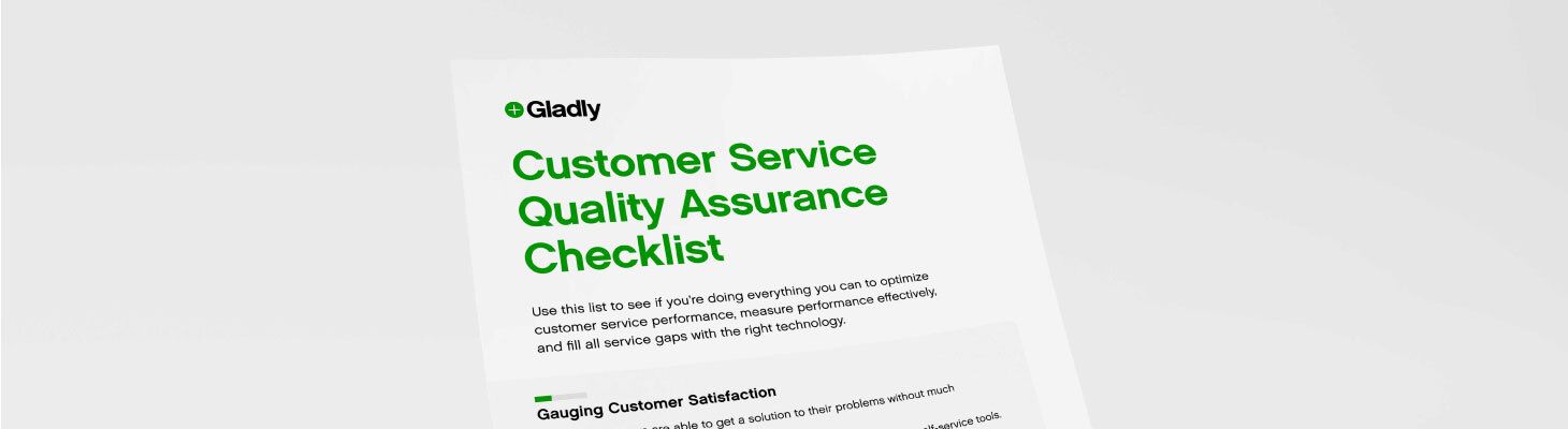 Customer Service Quality Assurance Checklist from Gladly