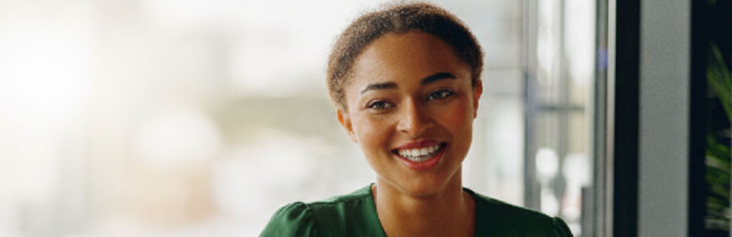 woman smiling