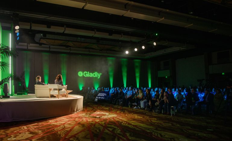 An image of Gladly Connect Live 2024 stage and audience