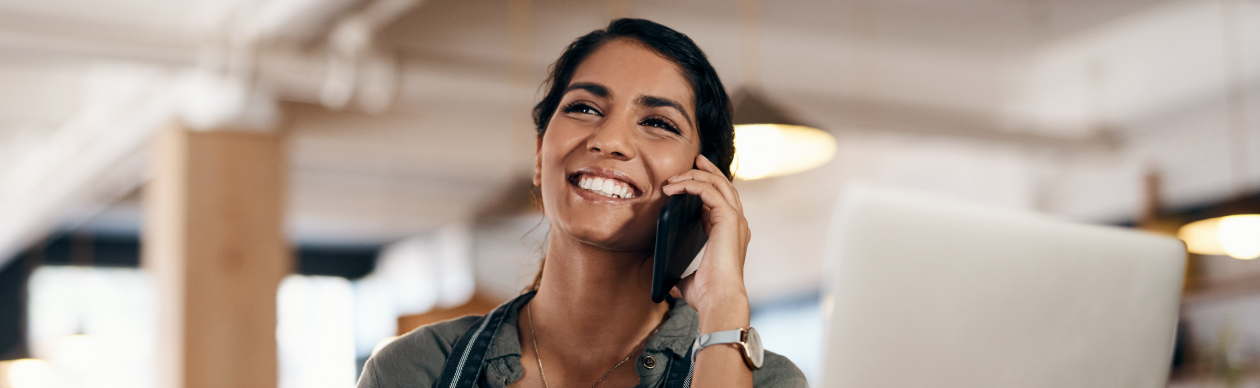 Woman having a phone call