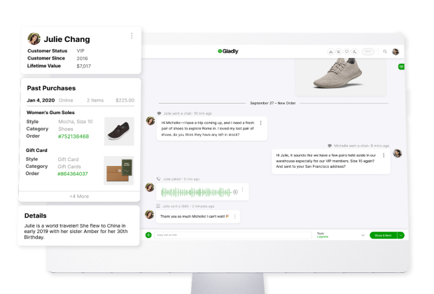 Image showing Gladly's customer service platform