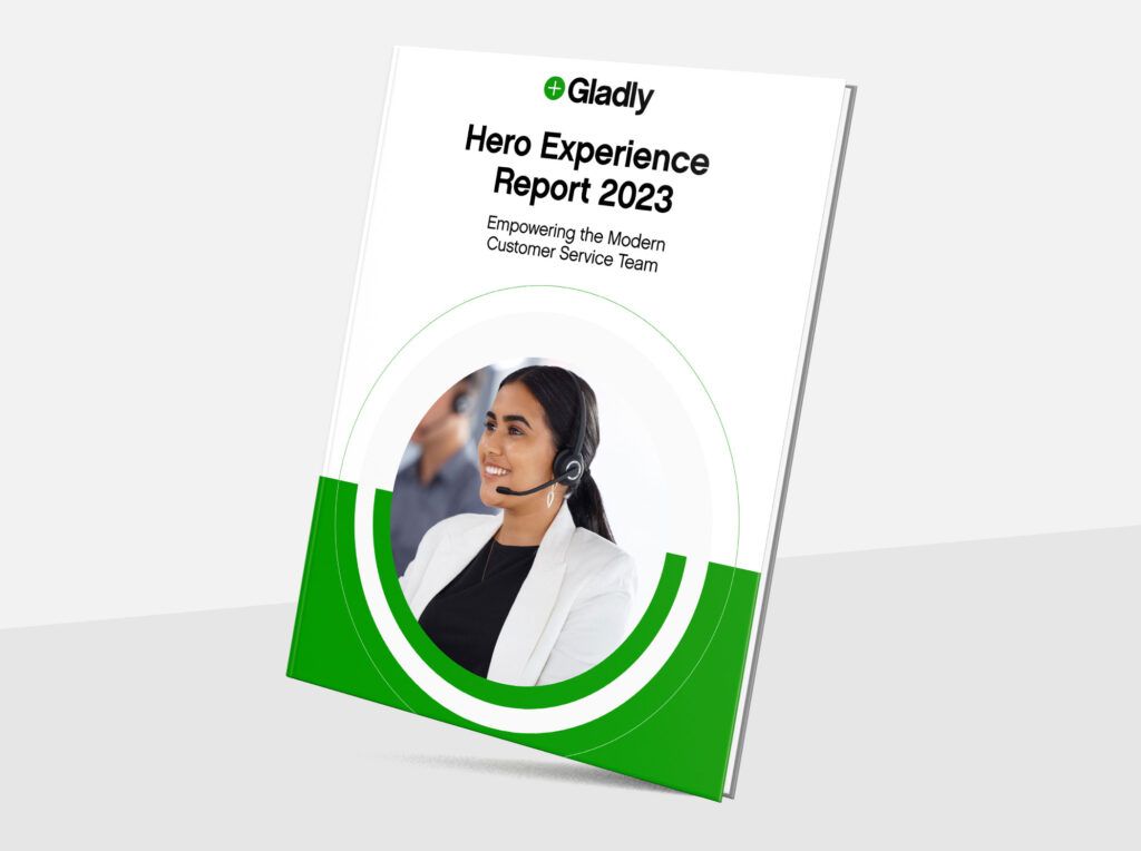 Front cover of the Hero Experience Report 2023 from Gladly