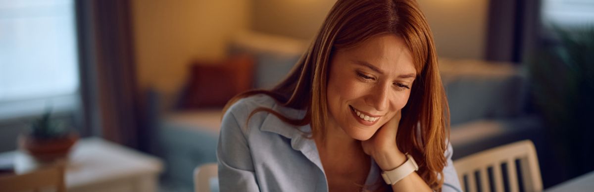 woman using a device