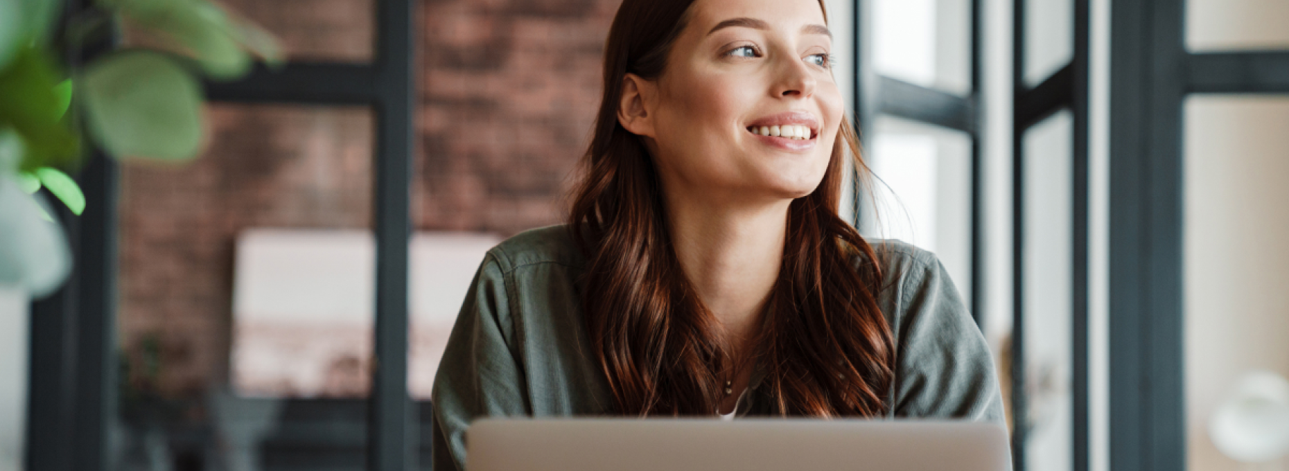 Small business owner on laptop