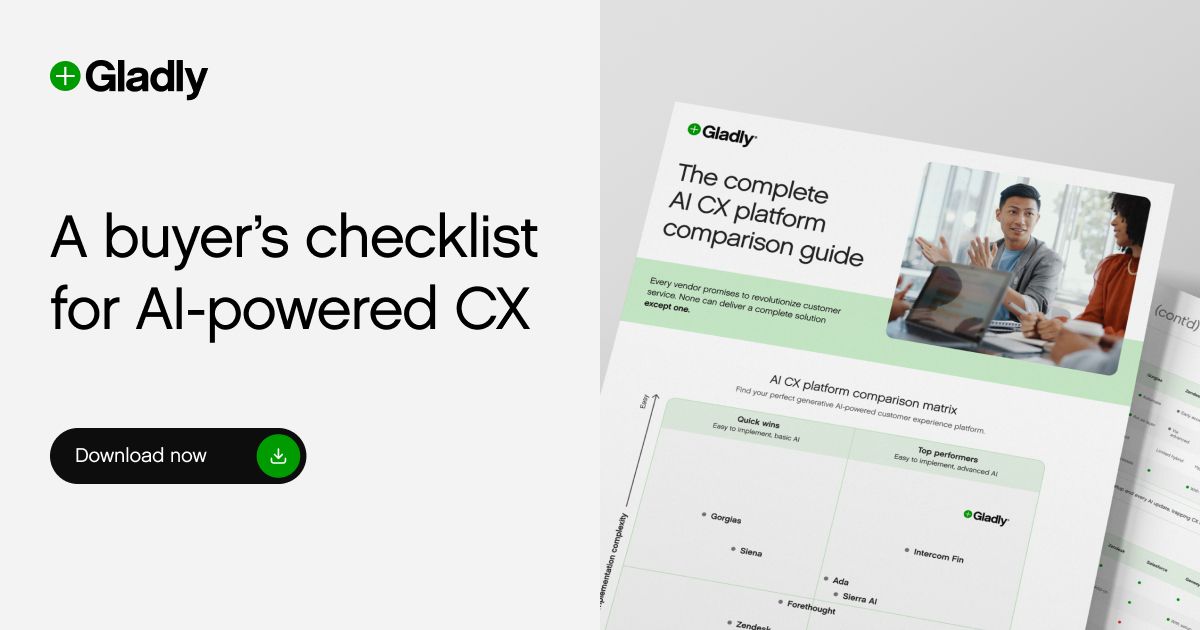 Choose the Right CX Platform with a Competitor Matrix | Gladly
