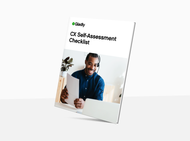 Front cover of CX Self-Assessment Checklist from Gladly