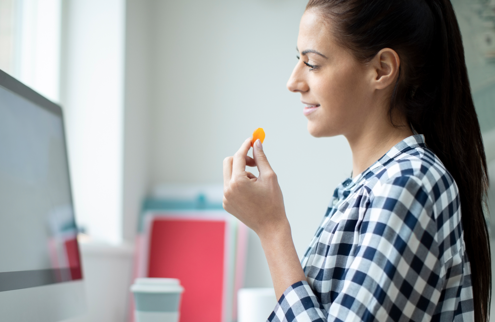 Woman working at the computer
