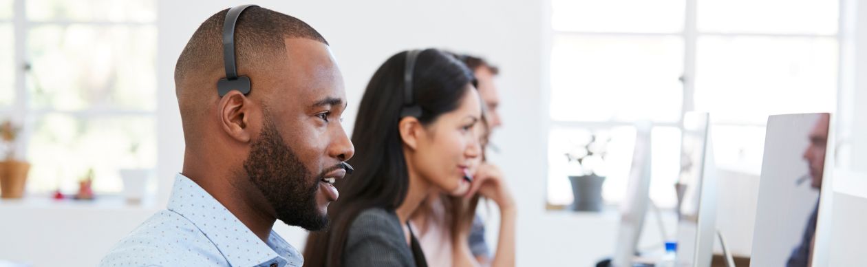 customer service agents at work