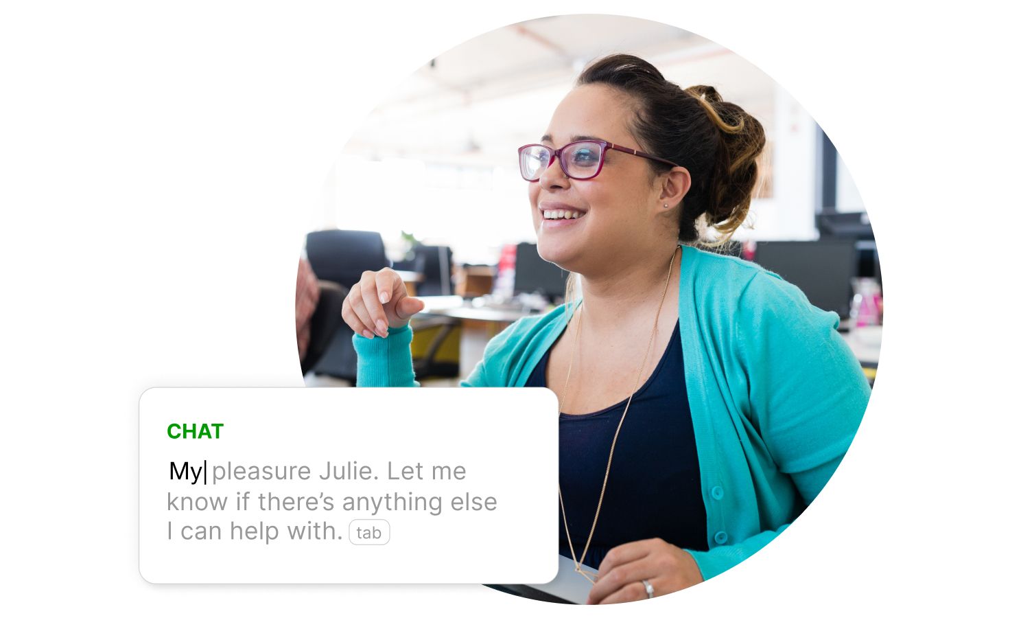 A man and woman celebrate their success by giving each other high fives in front of a computer screen.