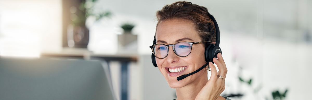 woman with headset