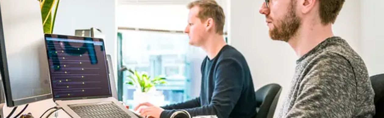 customer service professional using customer data management tools