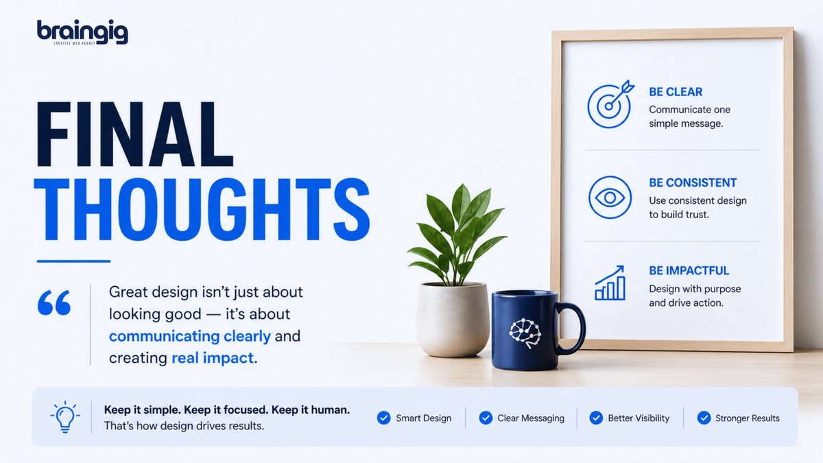 What Are the 10 Graphic Design Best Practices to Follow in 2026? 6 Simple and clear graphic design example showing strong design principles and layout