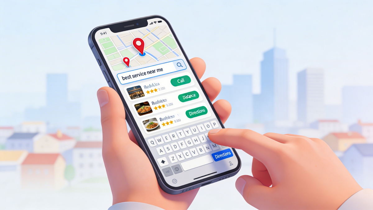 local customer searching for small business services on google