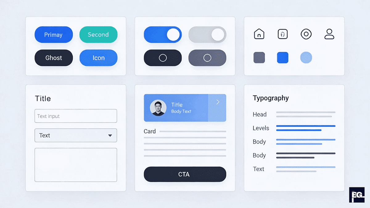design systems and component libraries for consistent website user interface