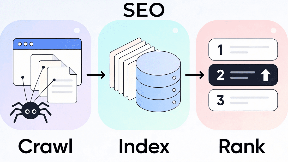 how search engines crawl index and rank websites