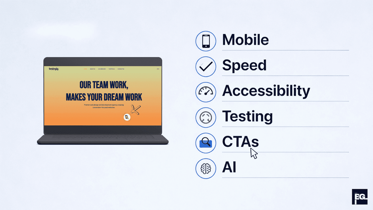 summary of key website user experience optimization steps in web design