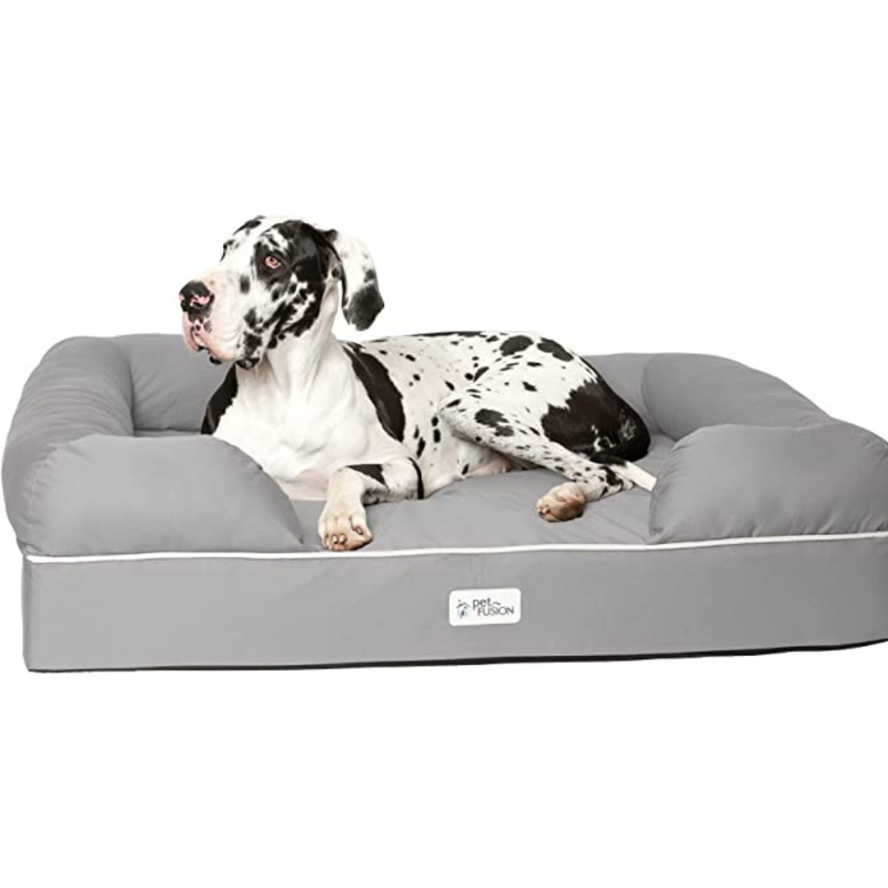 PetFusion Ultimate Dog Bed, Orthopedic Memory Foam, Multiple Sizes/Colors, Medium Firmness Pillow, Waterproof Liner, YKK Zippers, Breathable 35% Cotton Cover, 1yr. Warranty