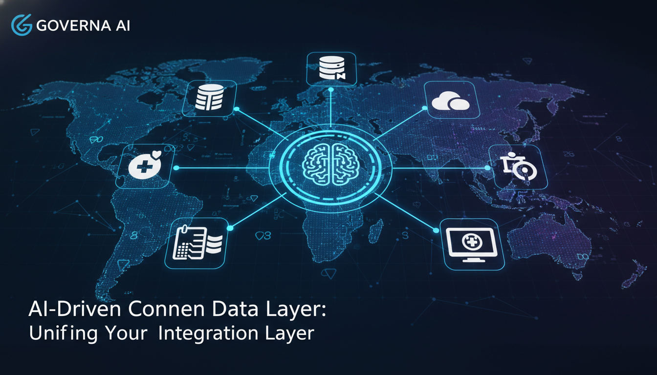Gemma AI connecting global data systems on a world map.