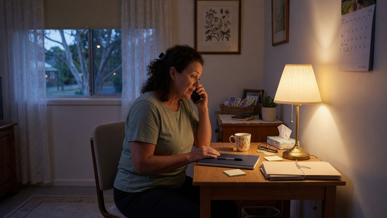 Coordinator handling after hours home care escalation on an on-call phone