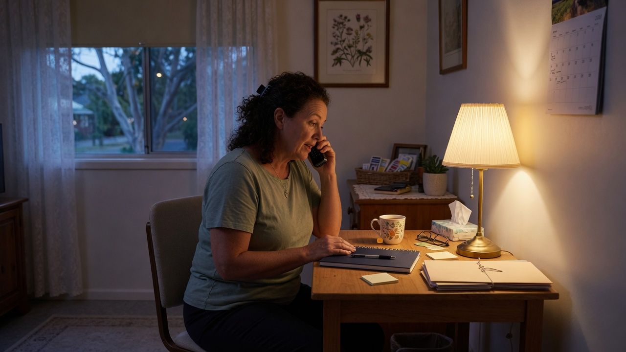 Coordinator handling after hours home care escalation on an on-call phone