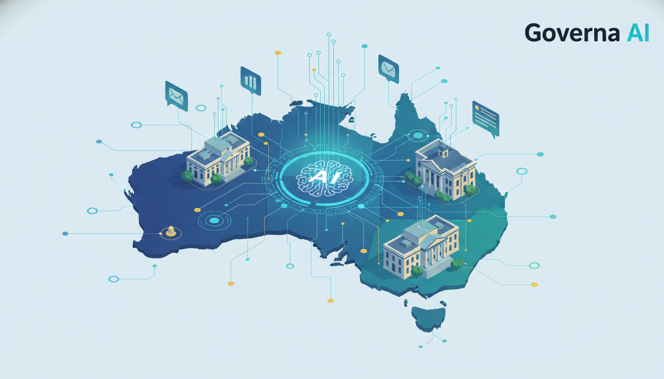 Governa AI networking across a map of Australia.