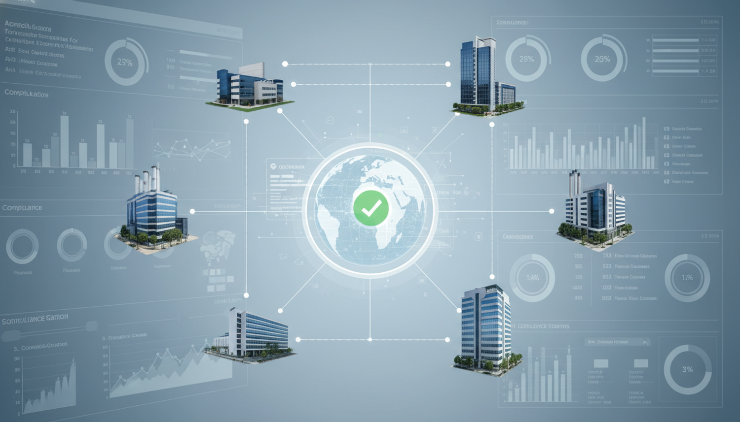 Cybersecurity protecting a global network of buildings.