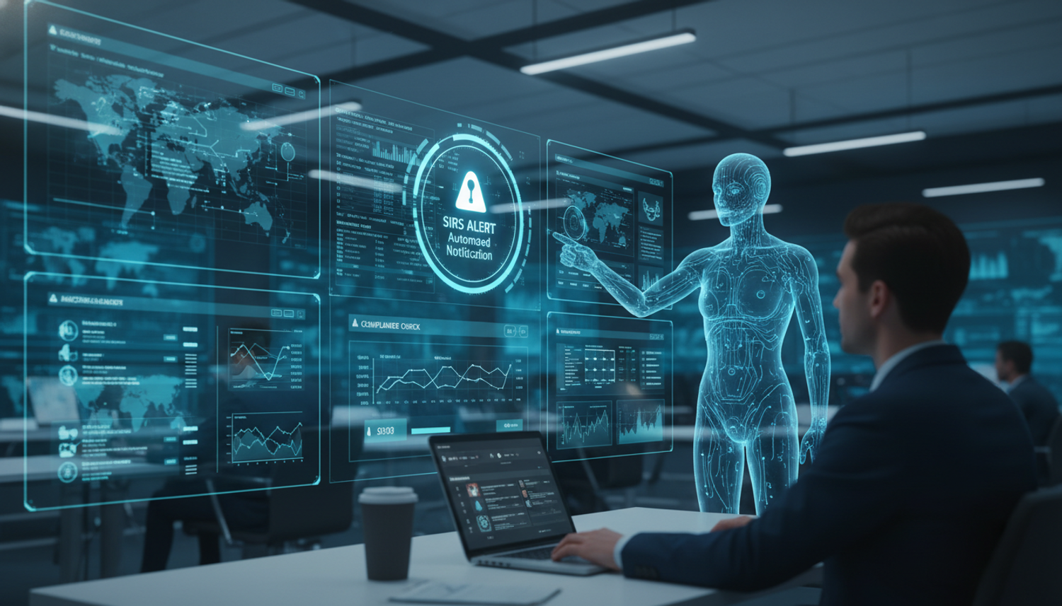 Governa AI monitoring SIRS alerts on a digital dashboard.