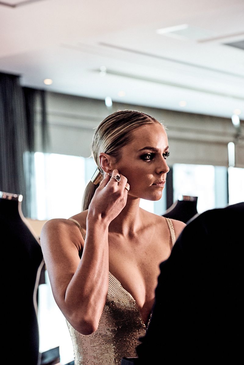 One Day 2018 Brownlow Medal bespoke red carpet gown afl sarah roughead