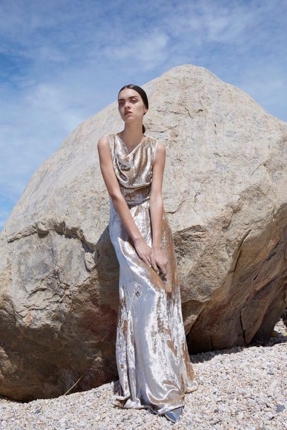 Bridal trends for 2017 velvet dress cowl neck