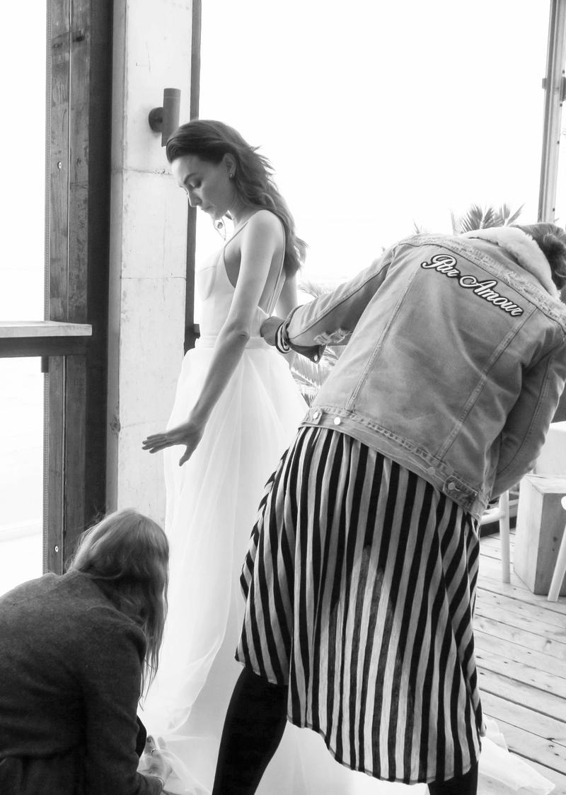 Behind the scenes: Chosen Empire Collection chosen by one day bridal wedding gown