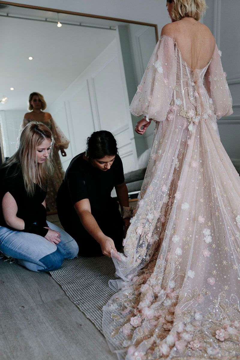 The making of a bespoke wedding dress one day bridal