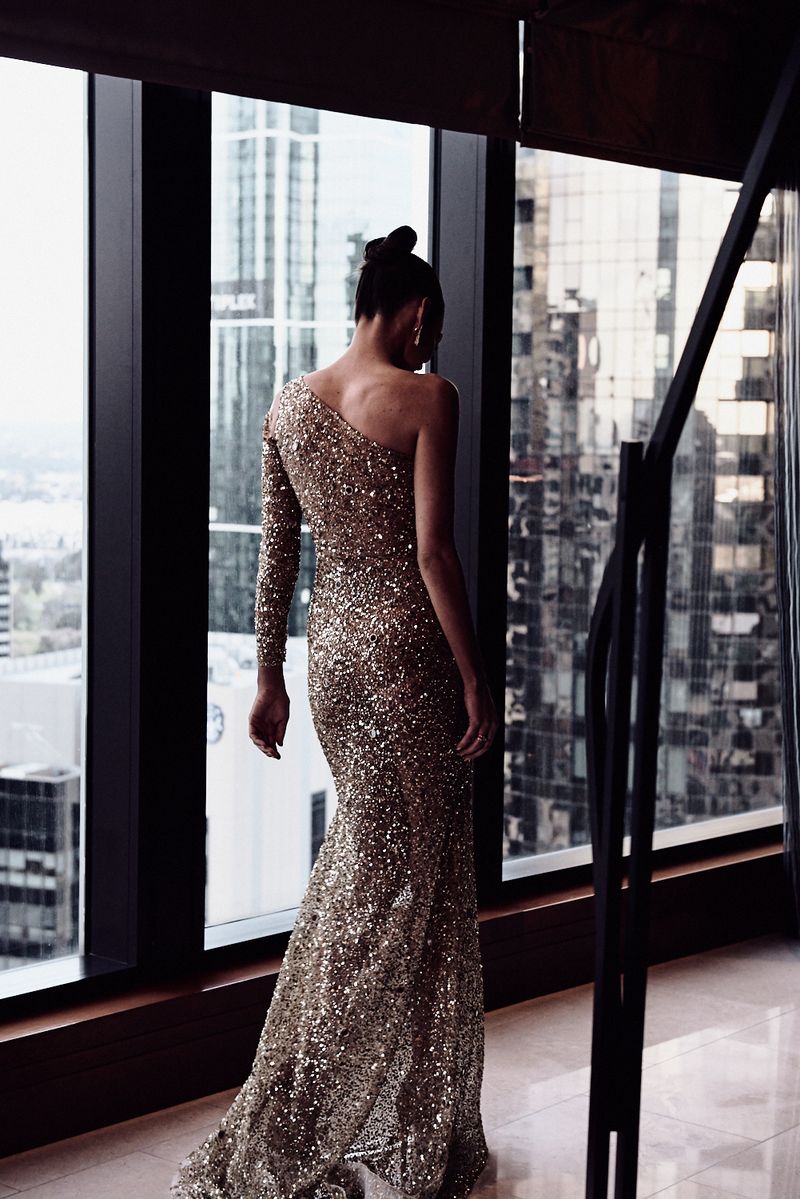 One Day 2018 Brownlow Medal bespoke red carpet gown afl sarah roughead