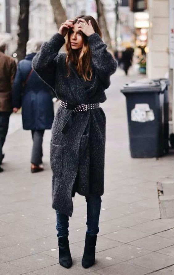 Dressing for winter coat belt