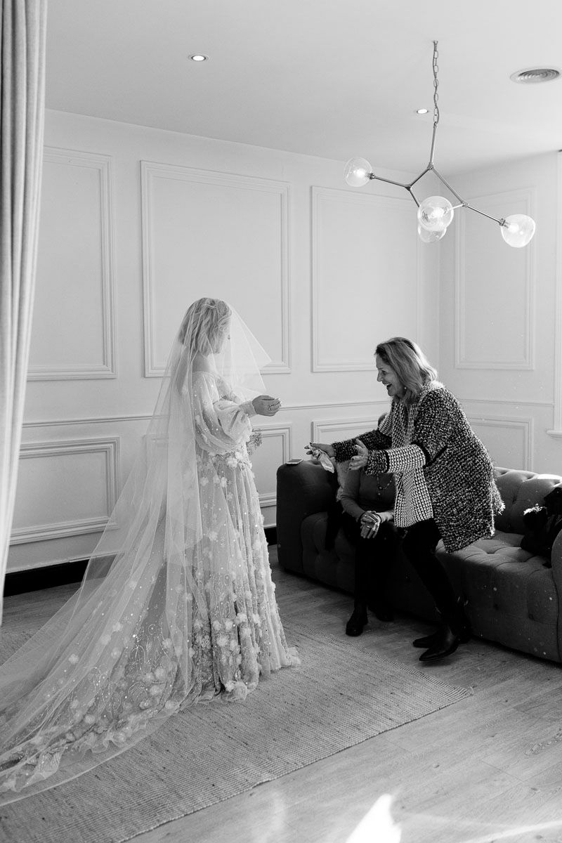 The making of a bespoke wedding dress
