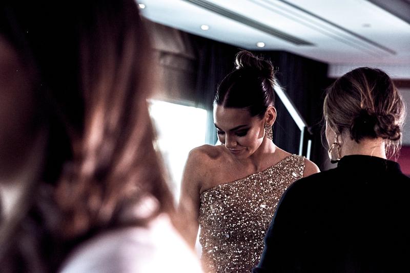 One Day 2018 Brownlow Medal bespoke red carpet gown afl dani shreeve