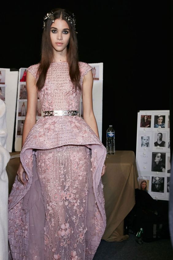 Bridal trends for 2017 floral gown pink