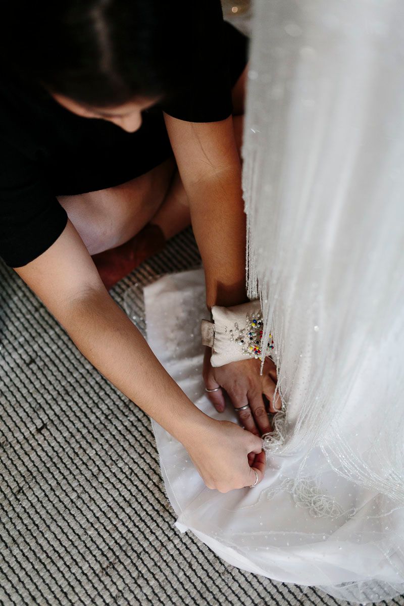 The making of a bespoke wedding dress one day bridal