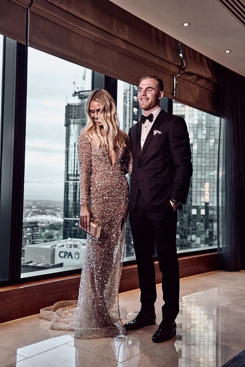 One Day 2018 Brownlow Medal bespoke red carpet gown afl hannah