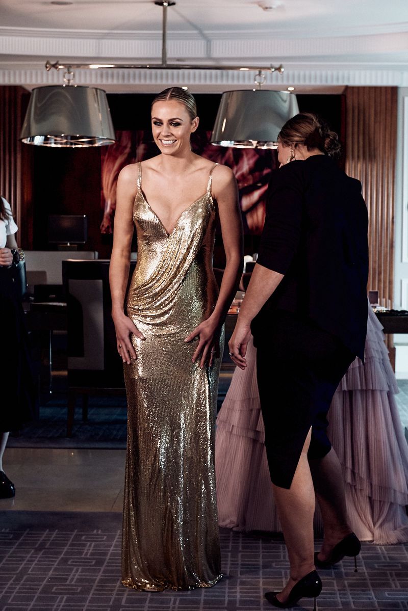 One Day 2018 Brownlow Medal bespoke red carpet gown afl sarah roughead
