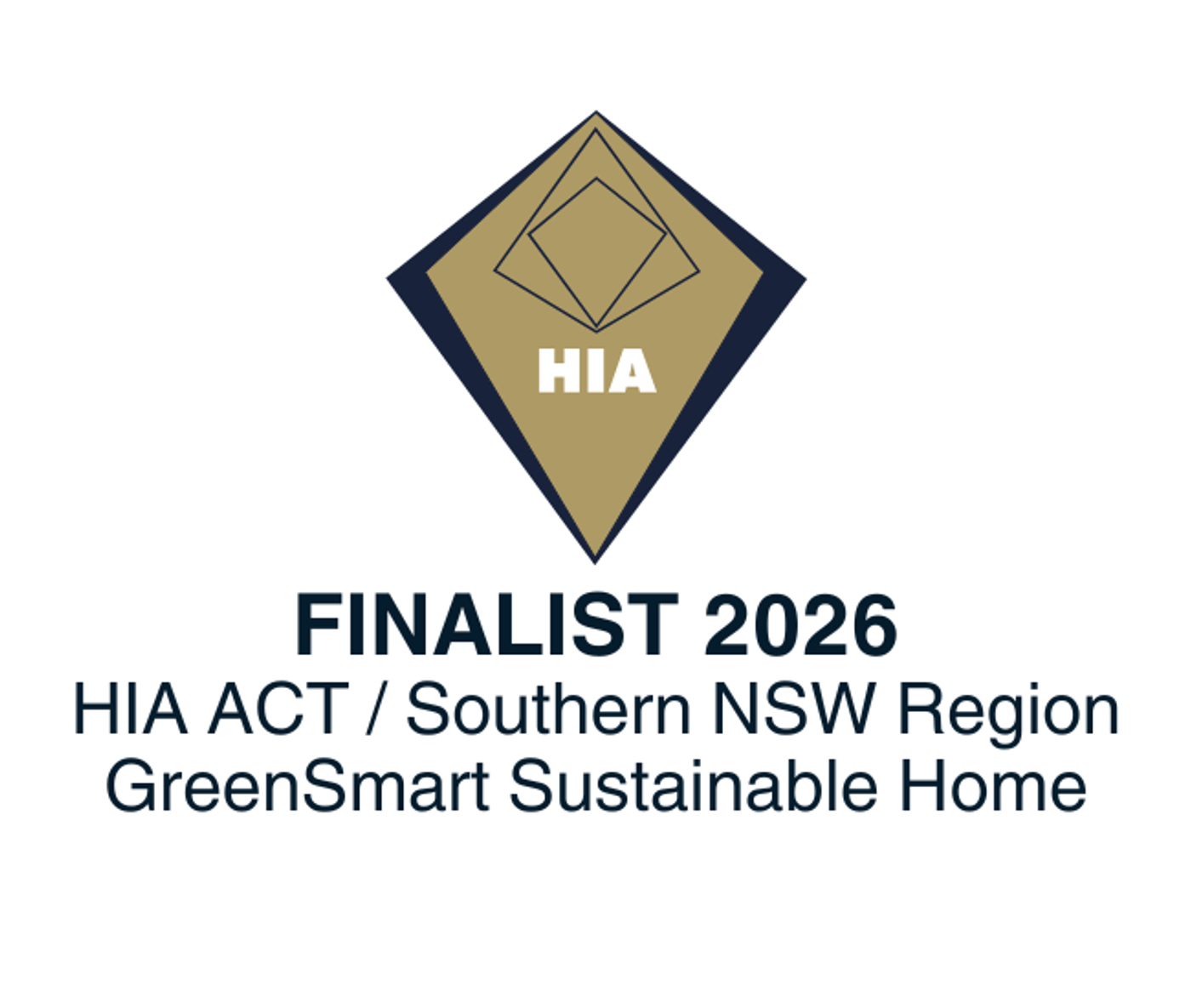 HIA ACT / Southern NSW Region Finalist 2026, GreenSmart Sustainable Home