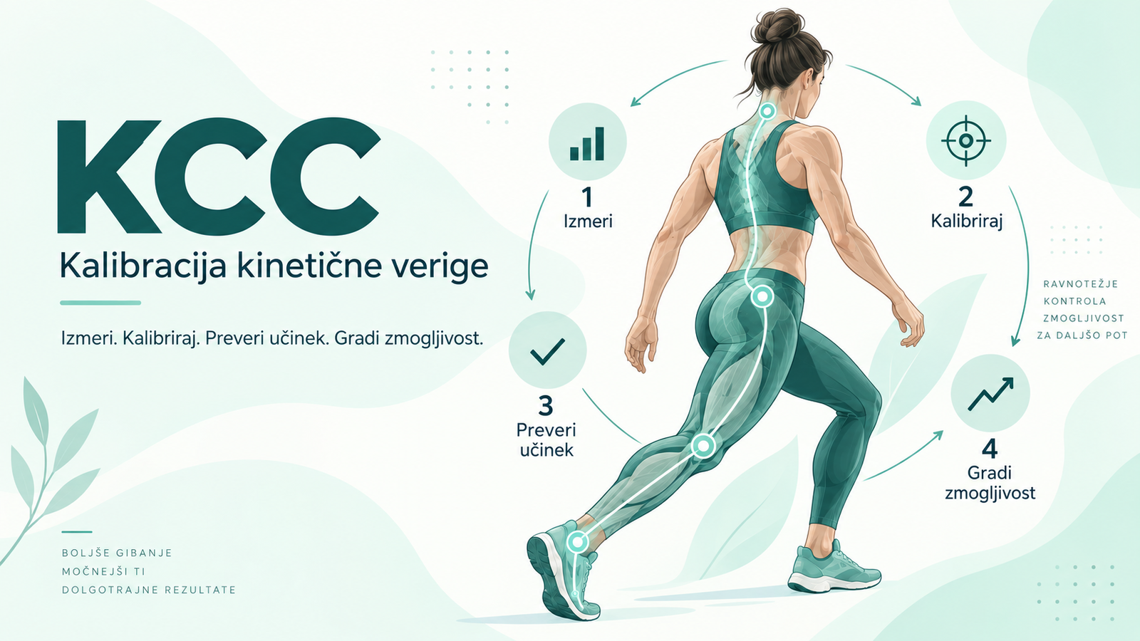 KCC (Kinetic Chain Calibration) oziroma kalibracija kinetične verige je princip, na katerem temeljijo programi platforme Moje vaje
