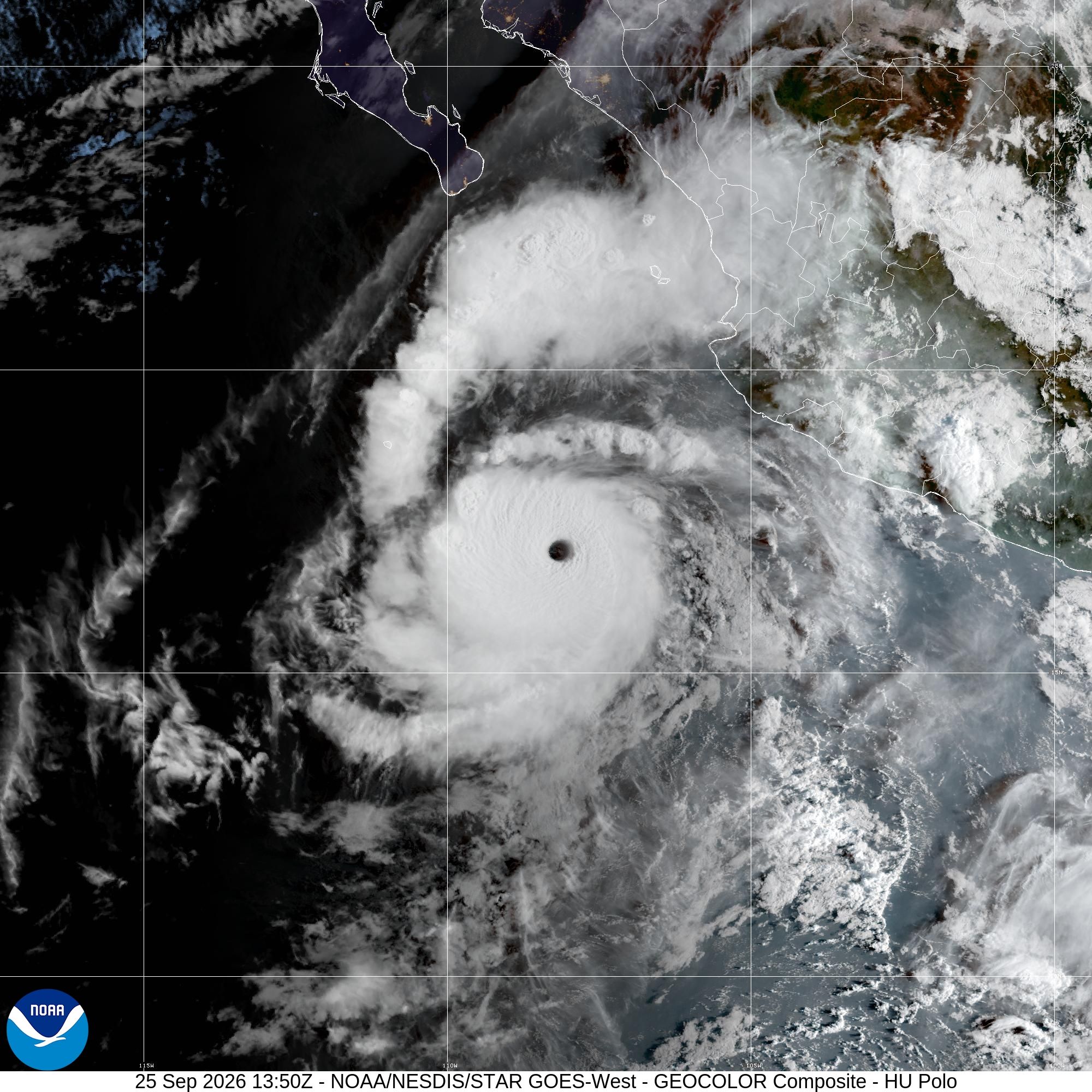 Polo en cat. 5 refuerza lluvias en Jalisco y Nayarit