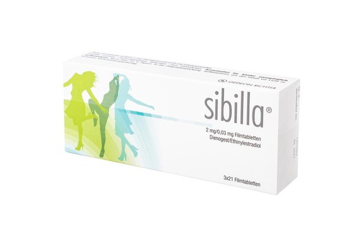 Sibilla 2 mg/0,03 mg Filmtabletten Verpackung Rückseite