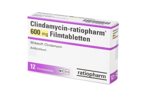 Clindamycin-ratiopharm 600 mg Filmtabletten Verpackung Vorderseite